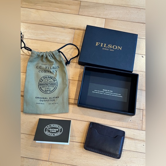 Filson Workshop Leather Slim Wallet - Limited Edition - Only 100 Made - Picture 7 of 9